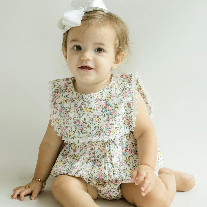 Colette Bubble Romper - Pink Floral