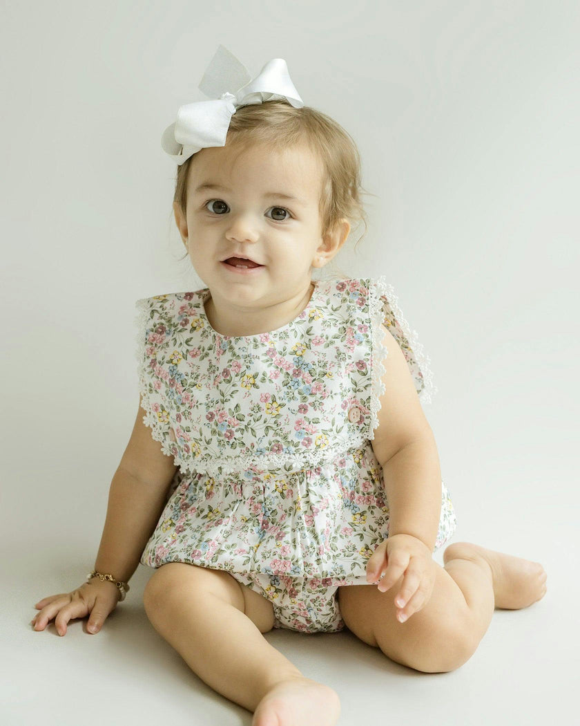 Colette Bubble Romper - Pink Floral