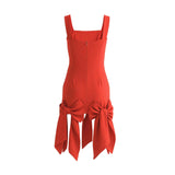 Radiant Red Elliston Bow-Tail Dress