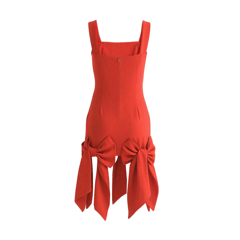 Radiant Red Elliston Bow-Tail Dress