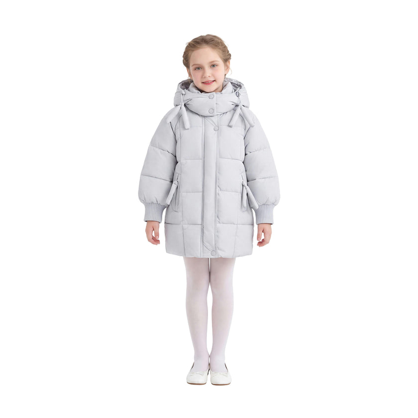 Blue Quilted Hooded Jacket