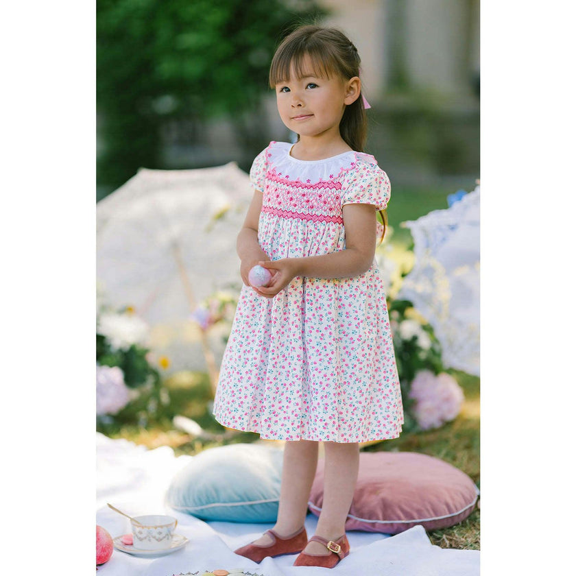 Isadora Pink Floral Empire Dress