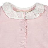 Organic Ruffle Collar Sweater Romper
