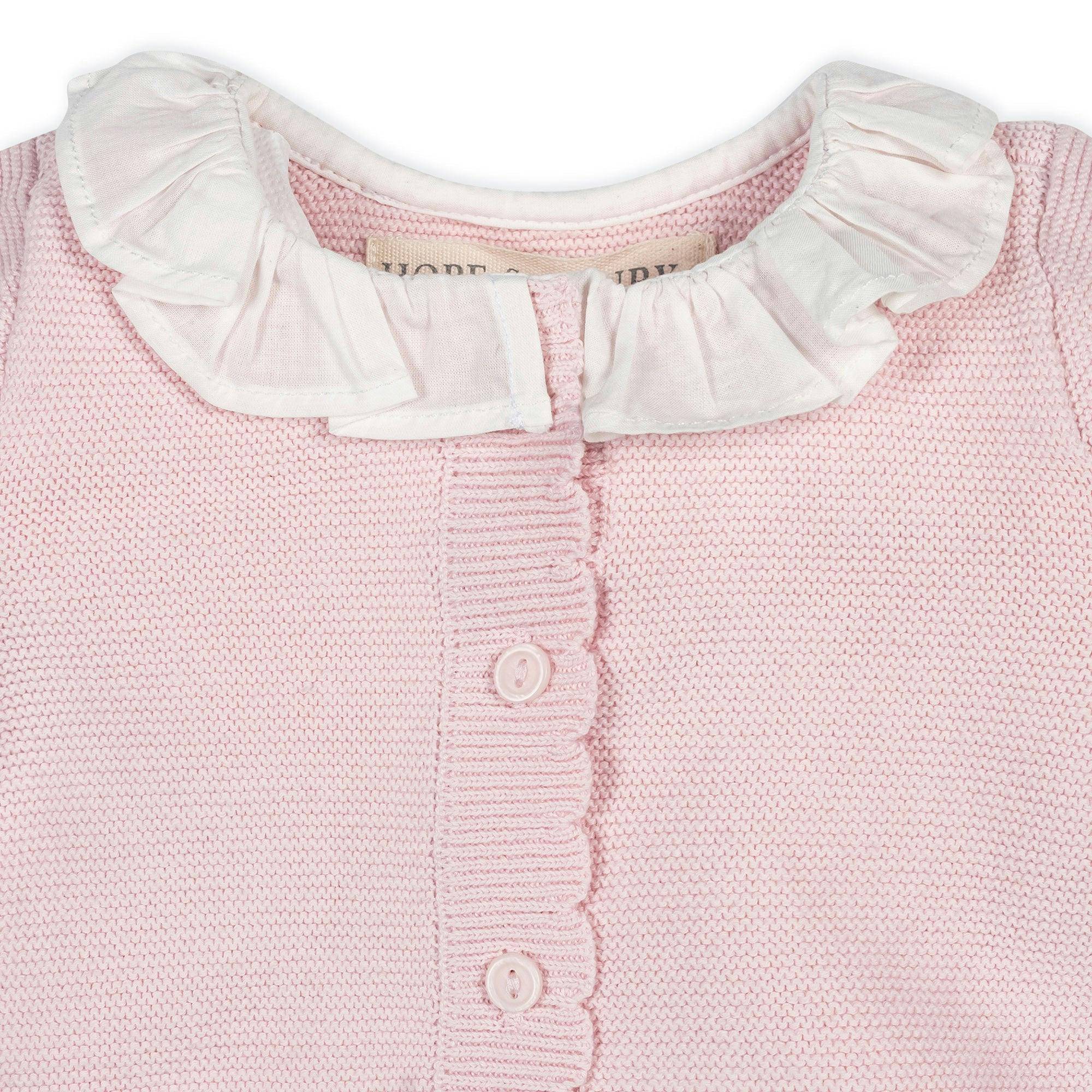 Organic Ruffle Collar Sweater Romper
