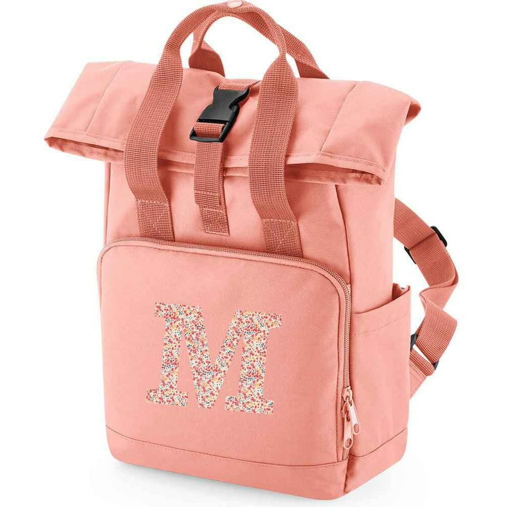 Liberty Of London Personalised Roll Top Backpack - Dusky Pink
