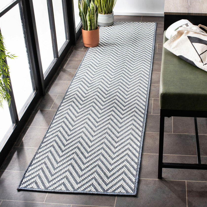 Bermuda Vera Indoor/Outdoor Rug, Blue/cream