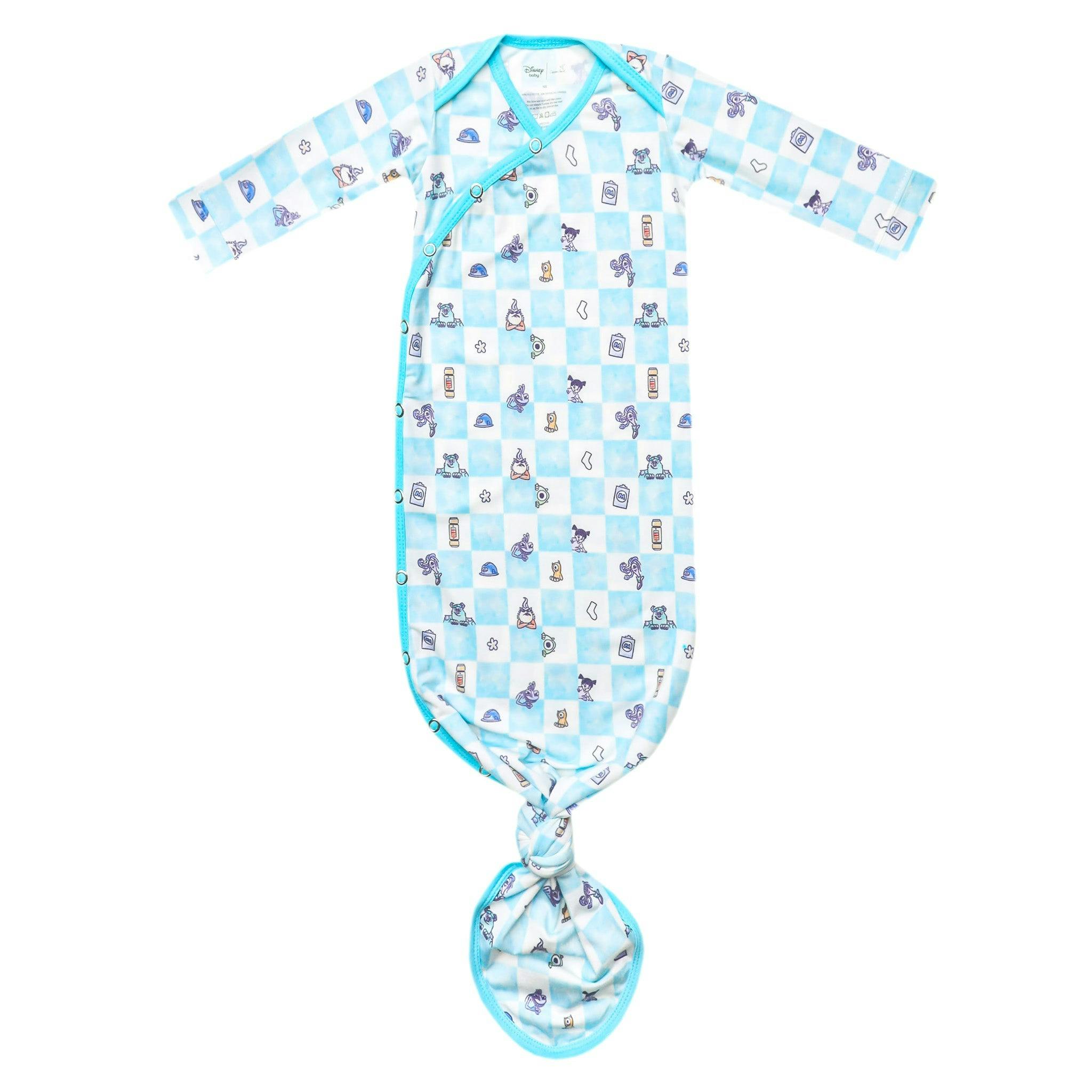 Newborn Knotted Gown - Monsters, Inc. Medley