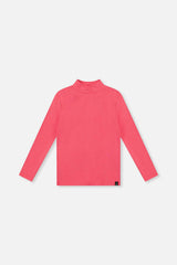 Brushed Rib Mock Neck Top Pink