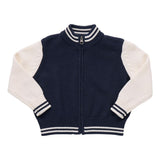Boys Varsity Zip Sweater - Navy