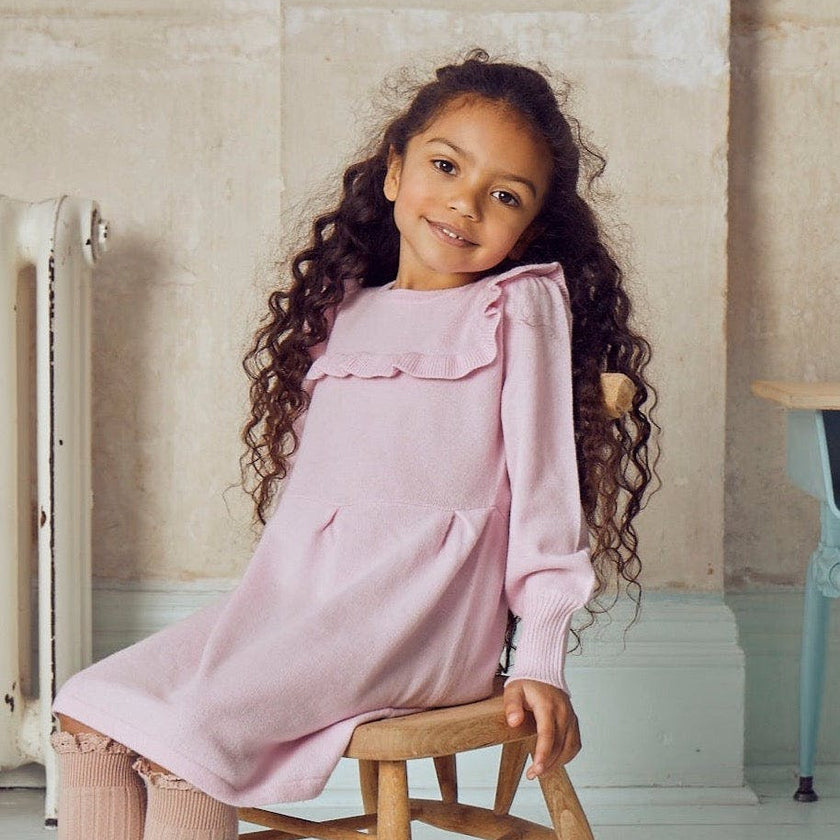 Ruffled Bib Dress| cashmere/ merino