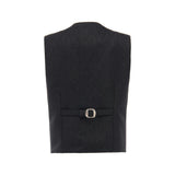 Black Print Vest & Bowtie