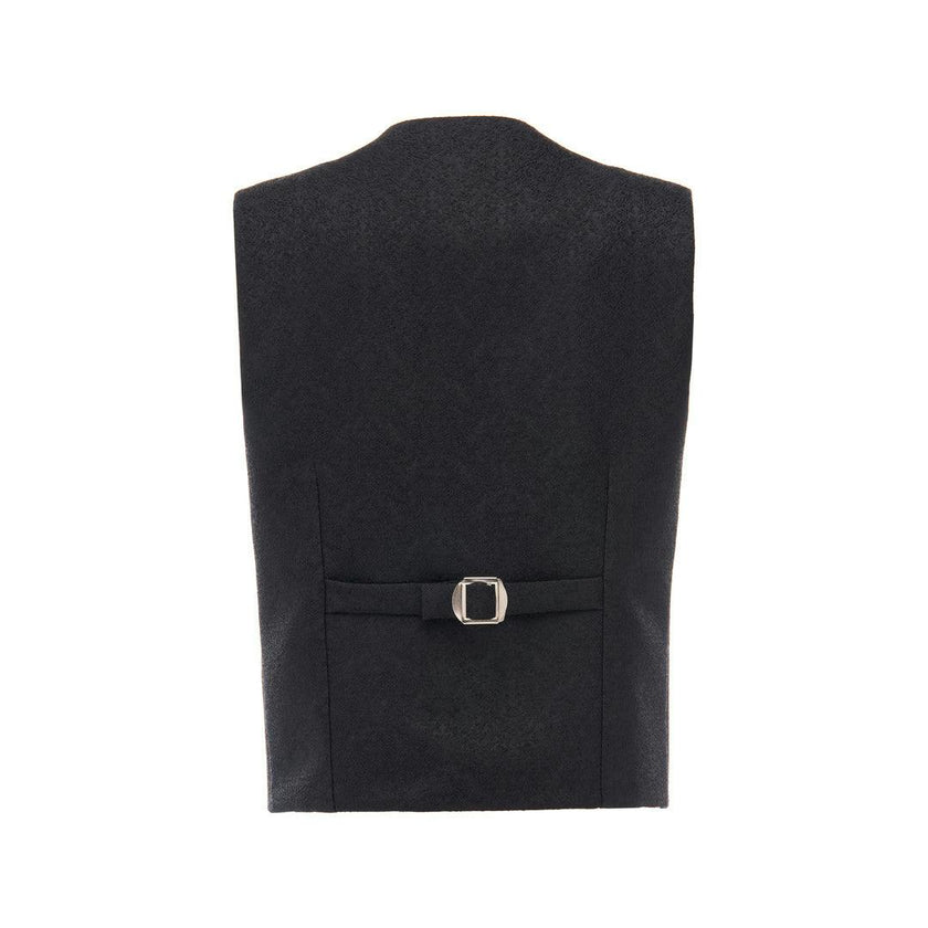 Black Print Vest & Bowtie