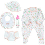 15" Doll Floral Print Sleeper