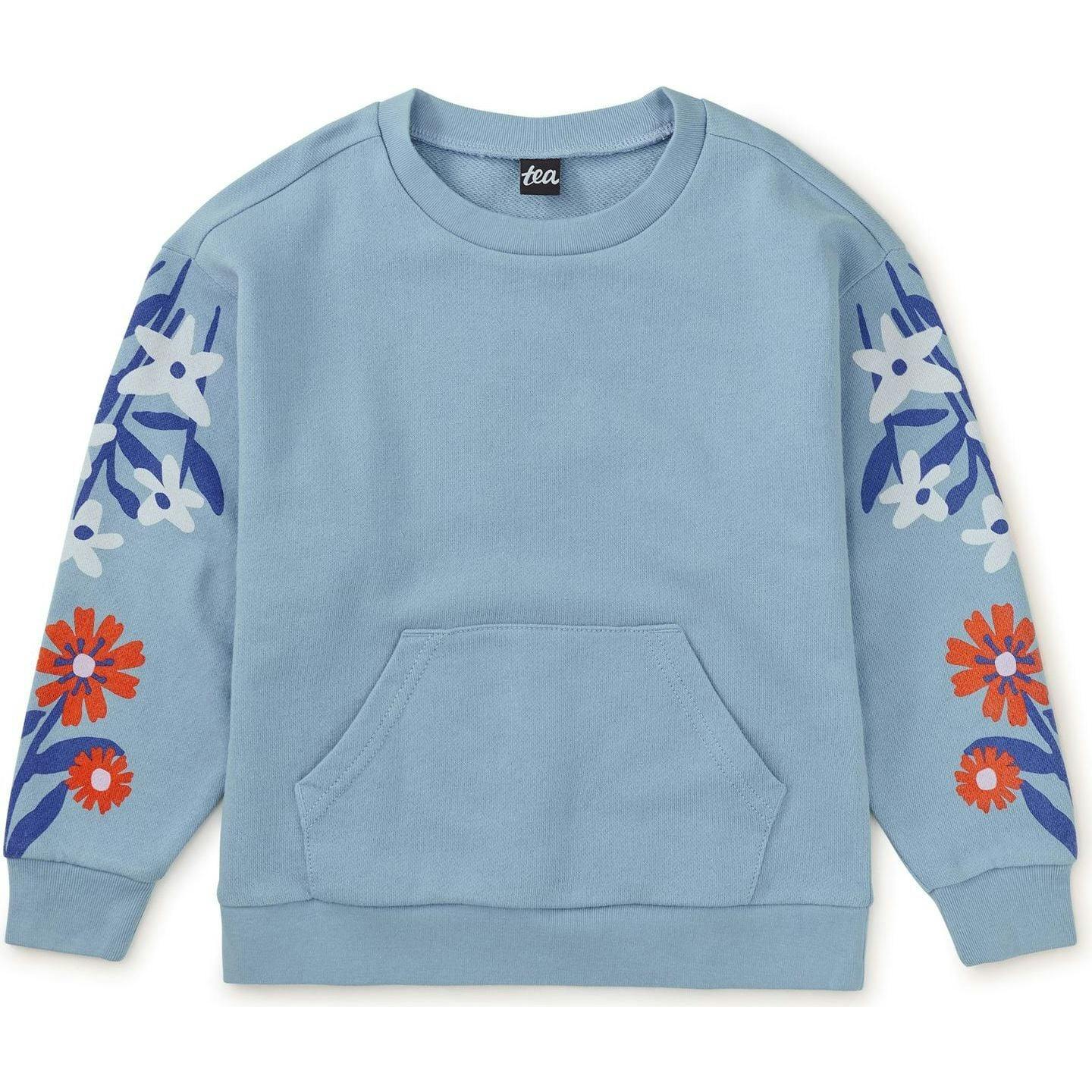 Floral Sleeve Kanga Popover, Blue