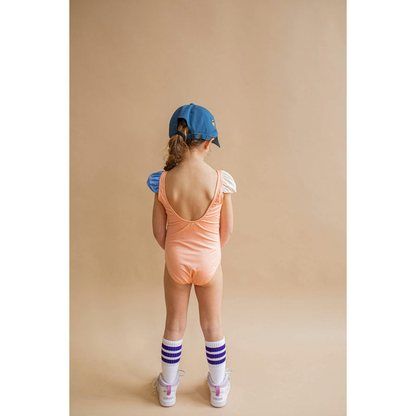 The West Village High Neck One-Piece Swimsuit, Salmon Sky