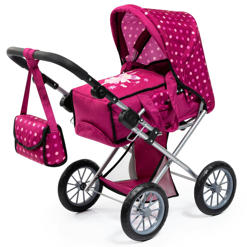 Bayer Design Dolls: Pram City Star - Bordeaux, White, Fairy