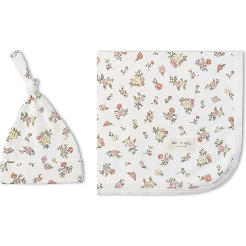 Organic Swaddle Blanket & Hat Set