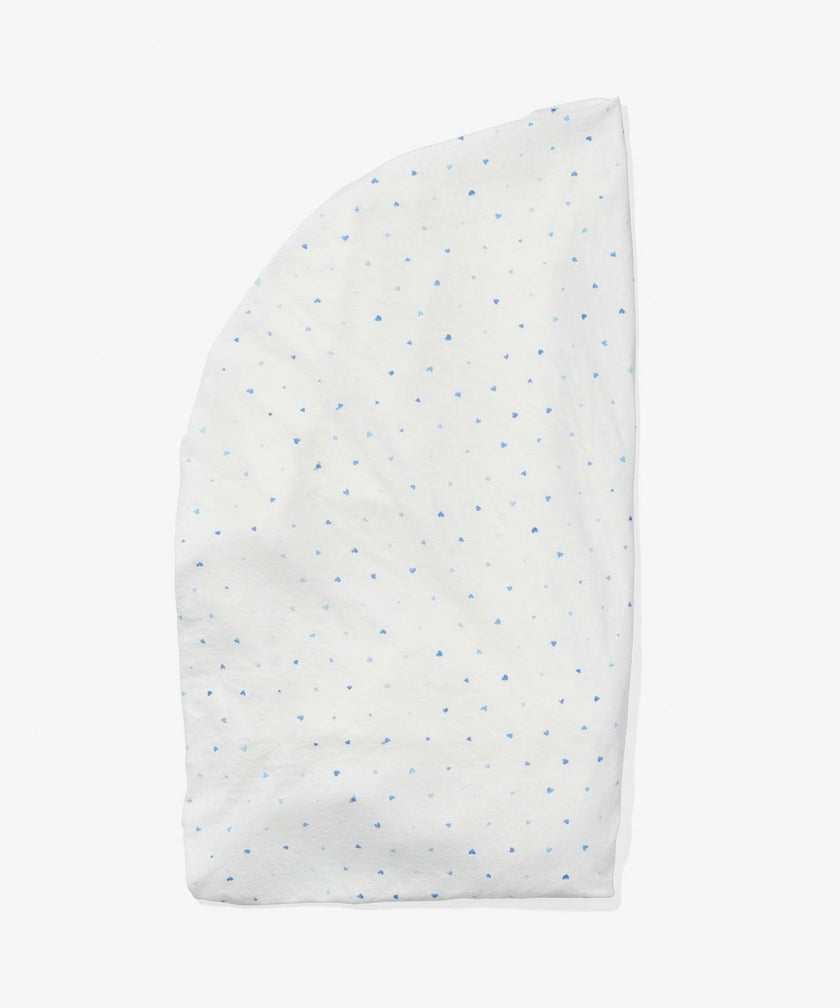 Crib Sheet, Blue Hearts