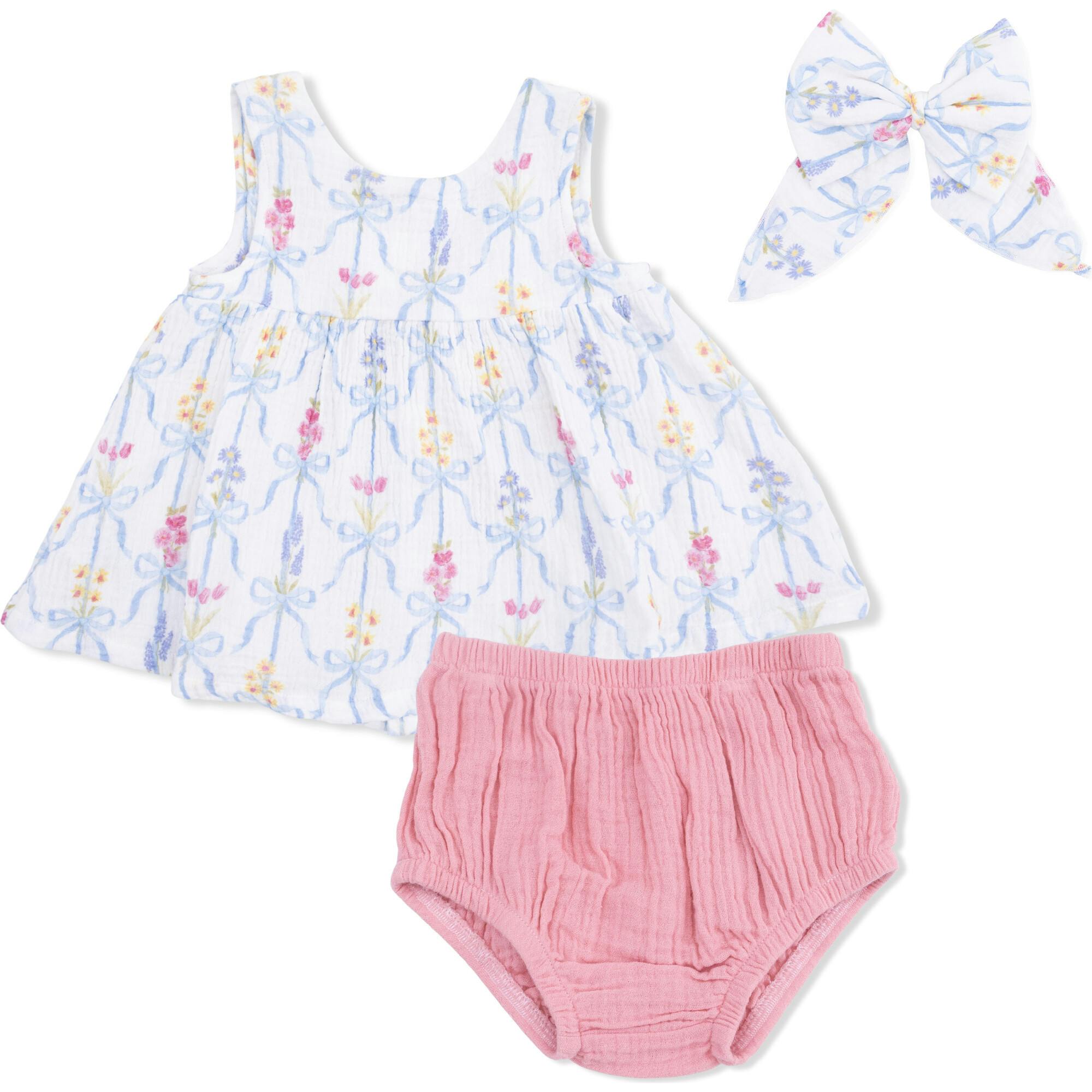 Ribbon Bouquets - Dress with Bow and Bloomer with Large Bow Set