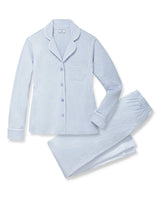 Women's Lightweight Pima Pajama Set in Periwinkle Geo