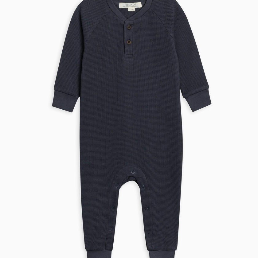 Crosby Waffle Knit Henley Romper