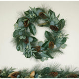 28" Magnolia, Eucalyptus, Pinecone, & Needle Pine Wreath