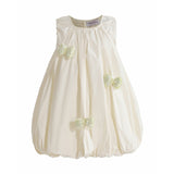 Cream Annalise Sequin Bow Balloon Dress