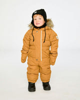 Baby Original One Piece Puffy Snowsuit With Removable Mittens And Boots Brown Sugar