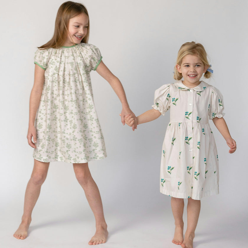 Charlotte Dress in Flame Stitch Floral