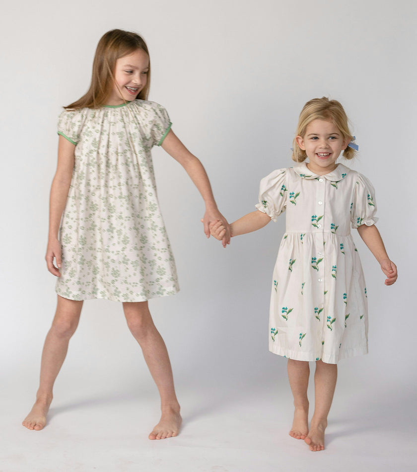 Charlotte Dress in Flame Stitch Floral