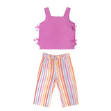 Pink Top & Rainbow Pants