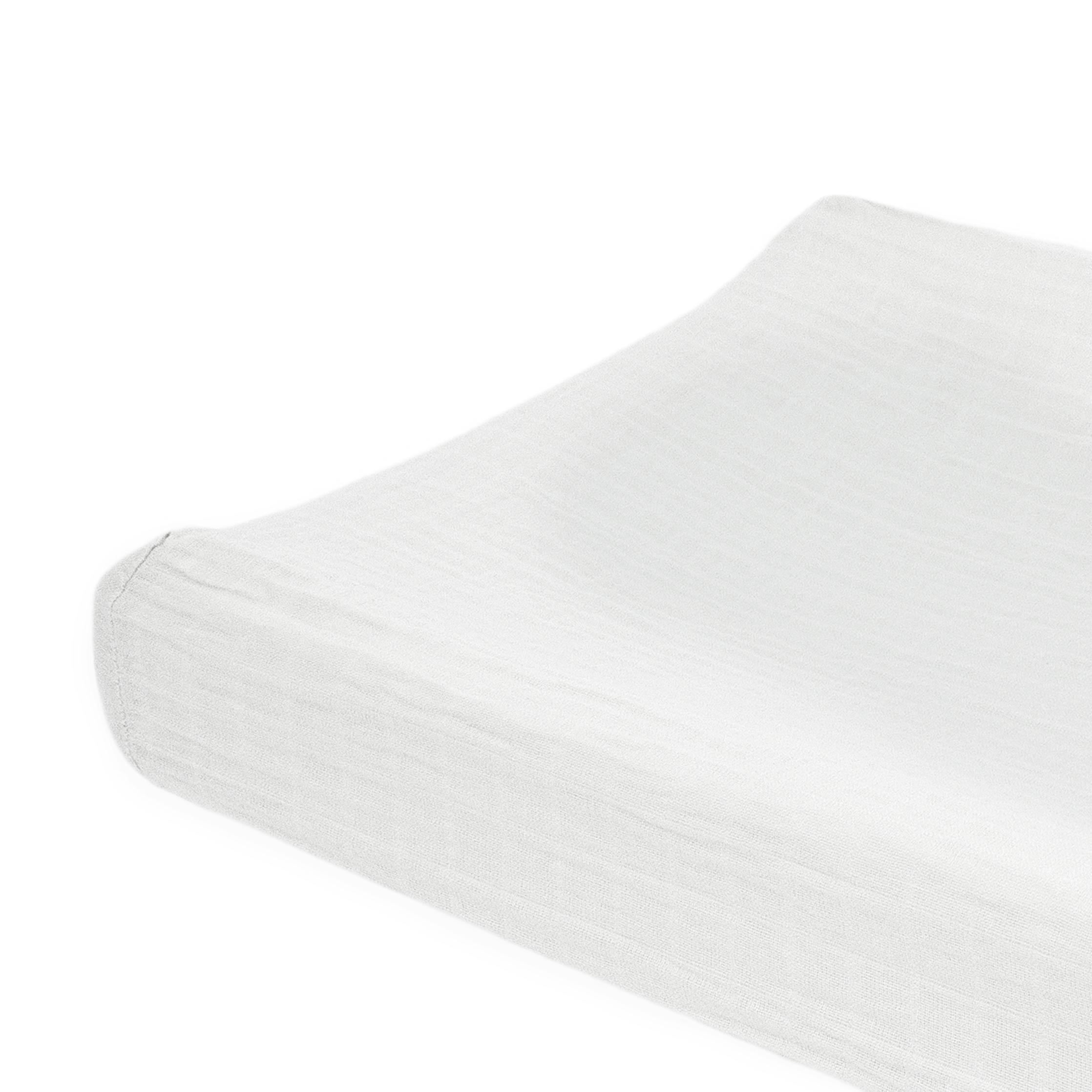 Organic Cotton Muslin Changing Pad Cover - White