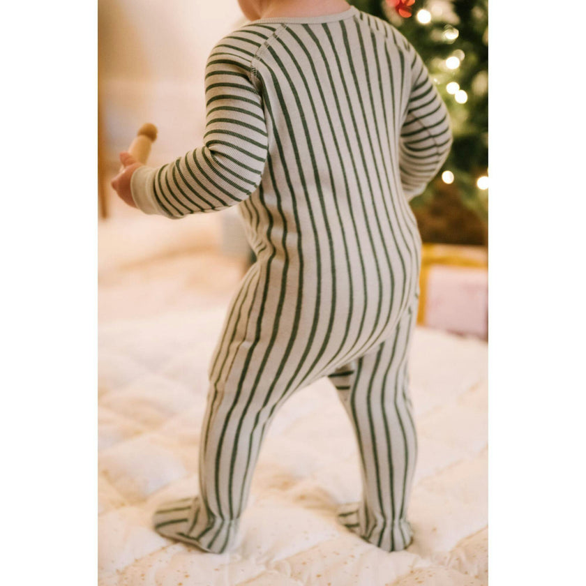 Ribbed Baby Sleeper, Green