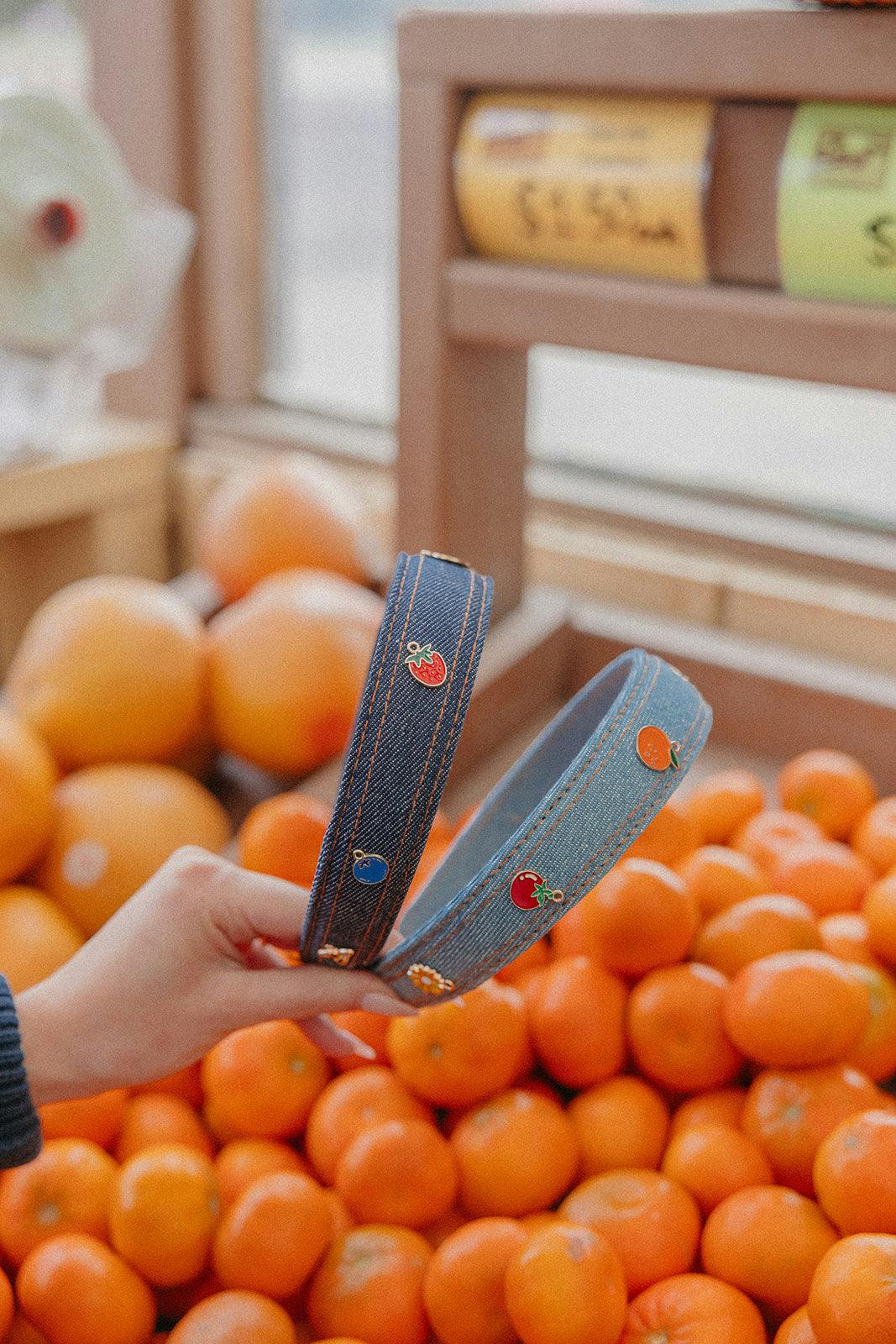 DENIM CHARMED FARMERS MARKET HEADBAND