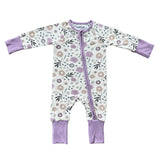 Long Sleeve Zip Romper Hair Bow
