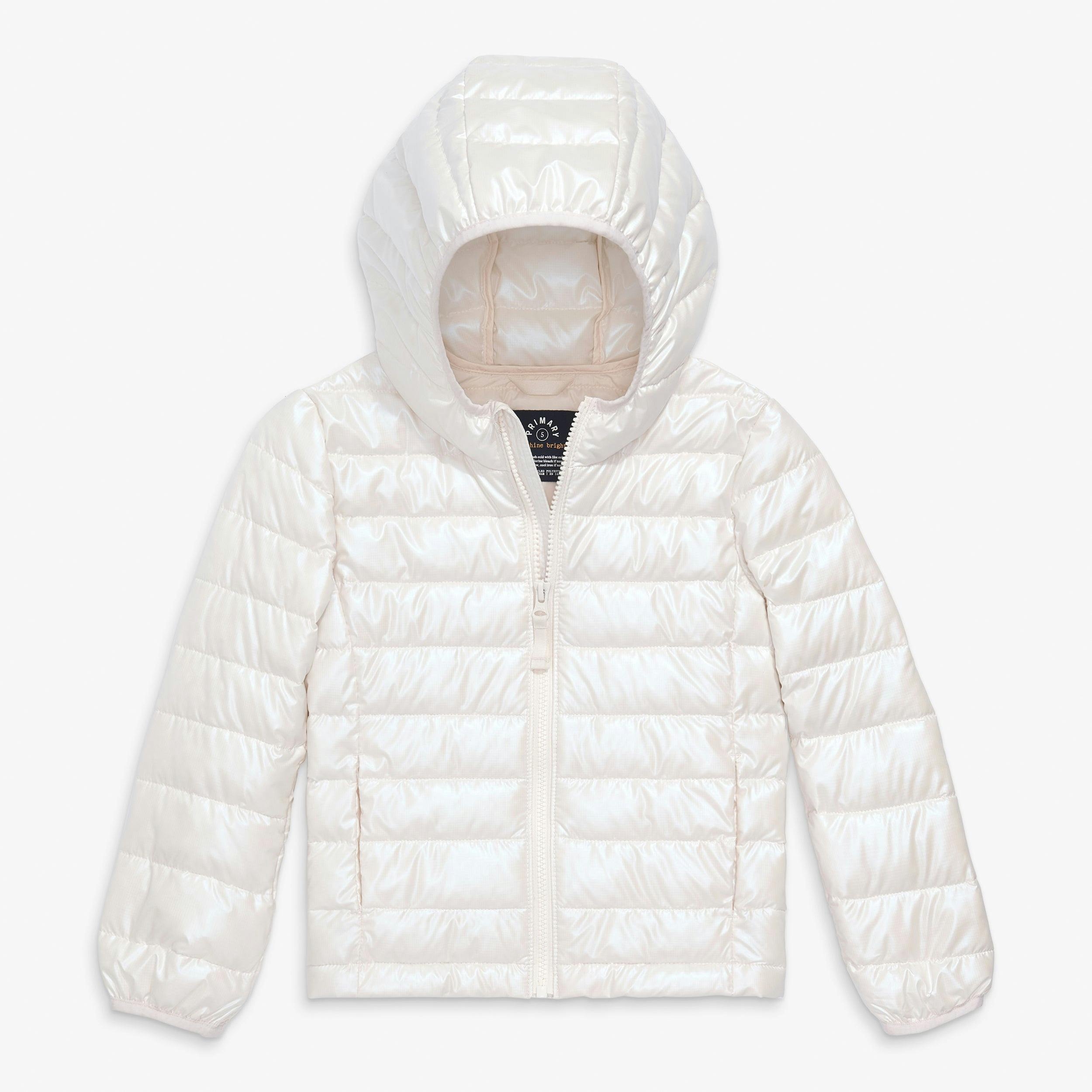Kids metallic lightweight puffer jacket