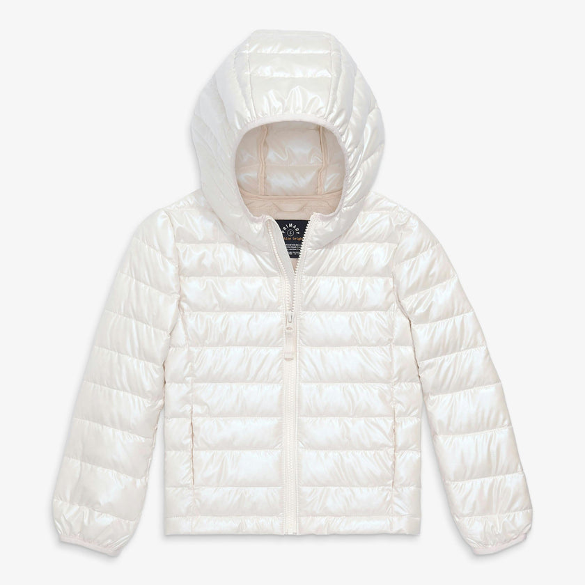 Kids metallic lightweight puffer jacket
