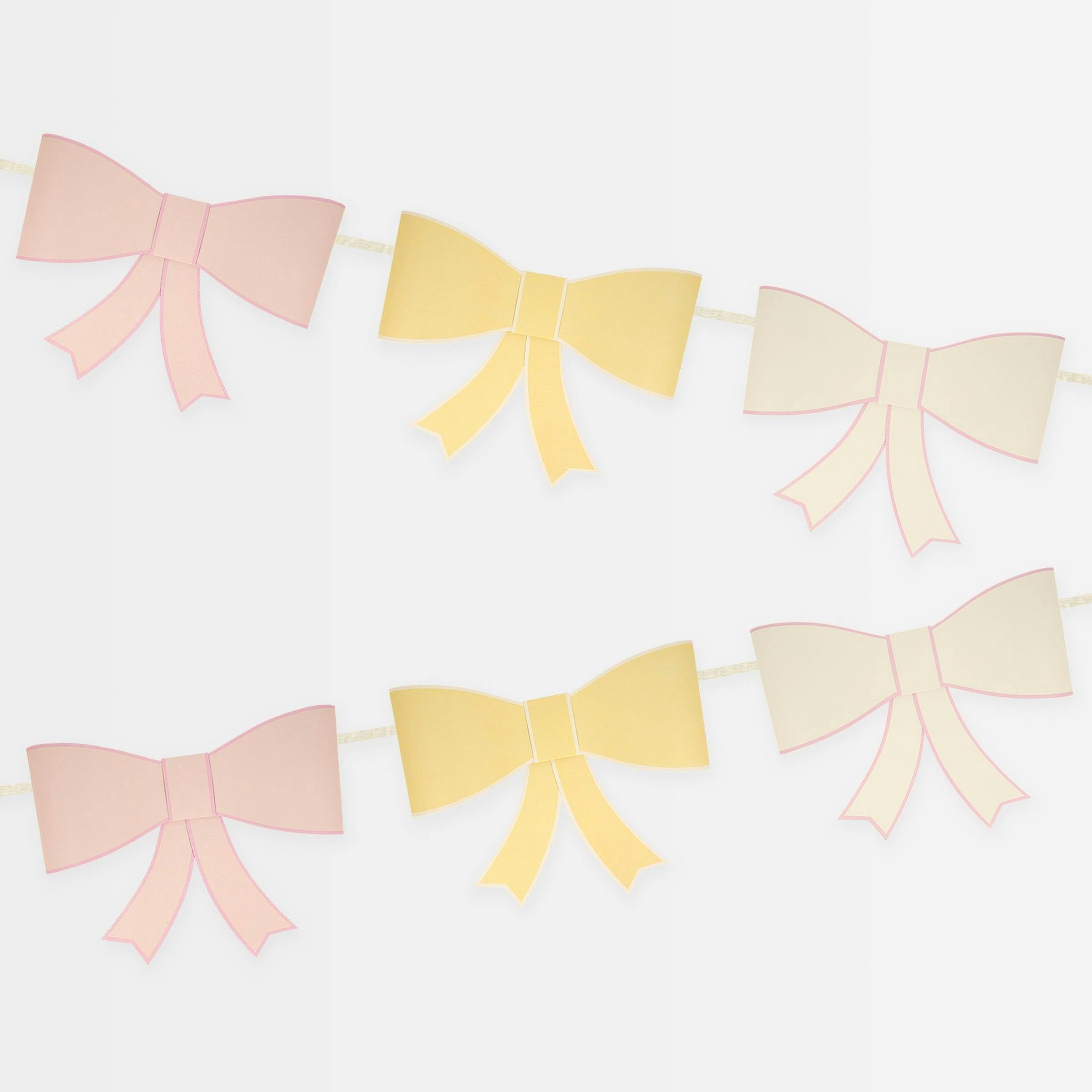 3D Paper Bow Garland