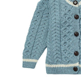 London Days Merino Cardigan - Duck Egg