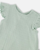 Pointelle Top And Organic Cotton Jersey Short Set