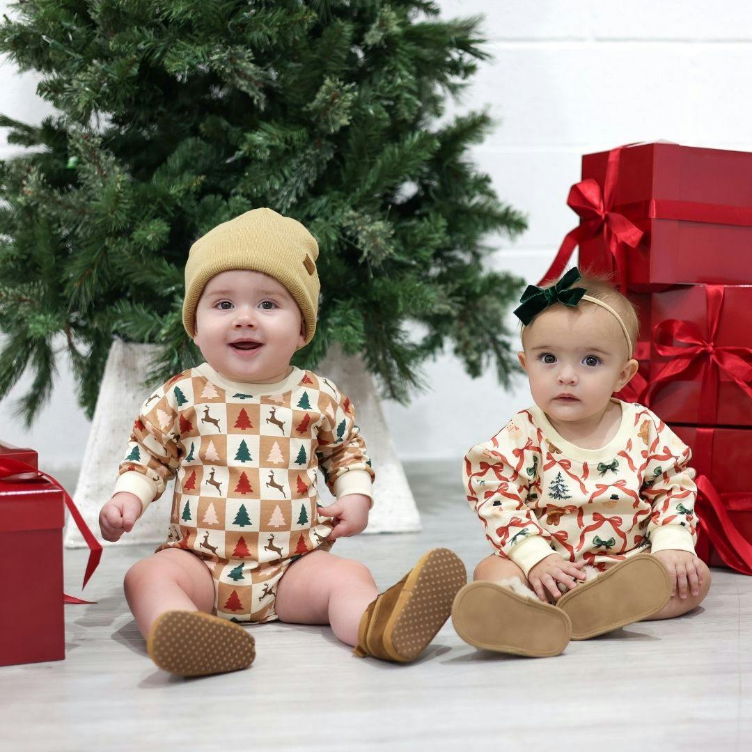 Cabin Christmas Long Sleeve Romper