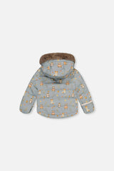 Baby Two Piece Snowsuit Blue Animal Print