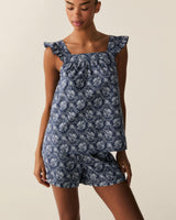 Women's Poplin Clara Short Set in Innkeeper Trellis