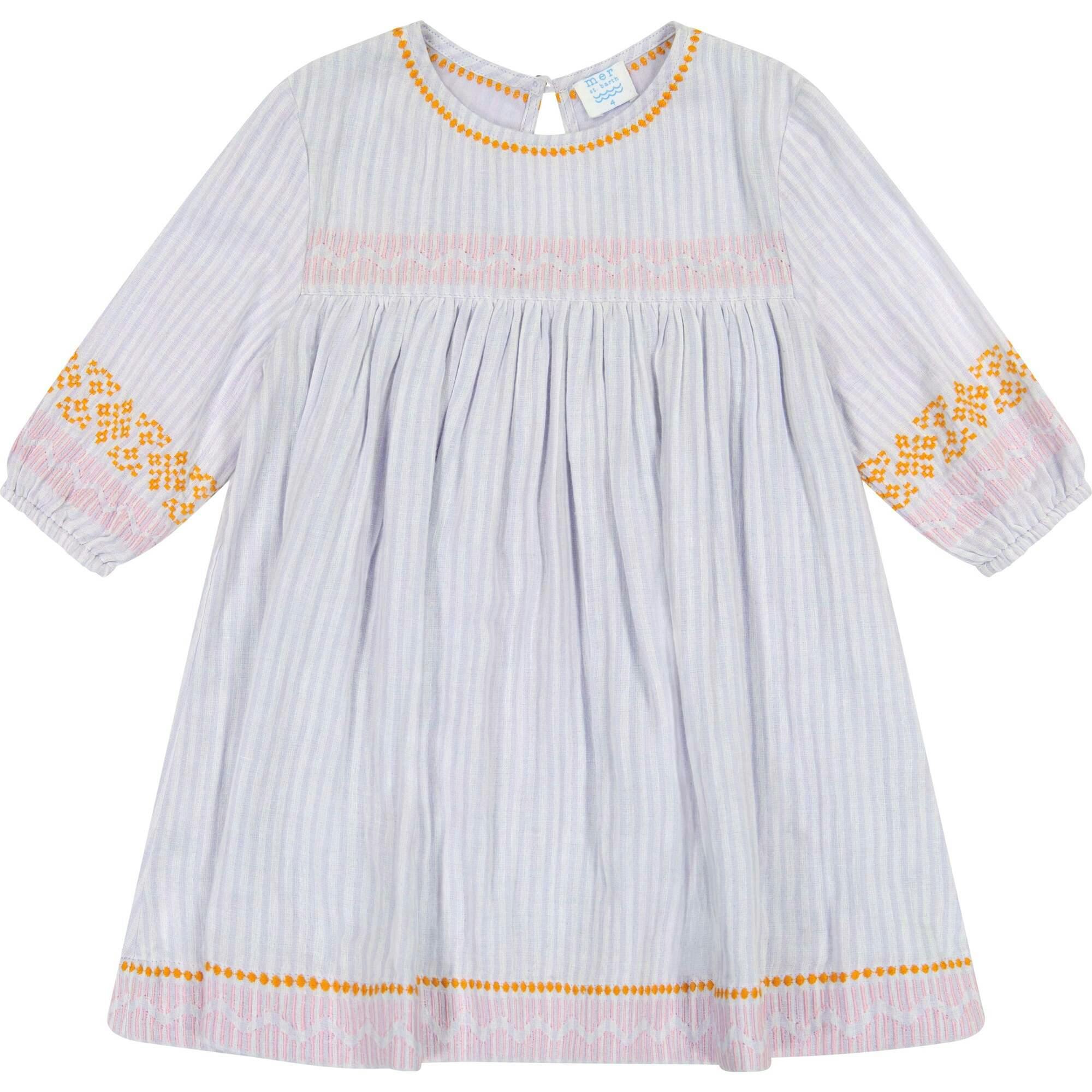 Ella Popover Stripe Dress, Stripes
