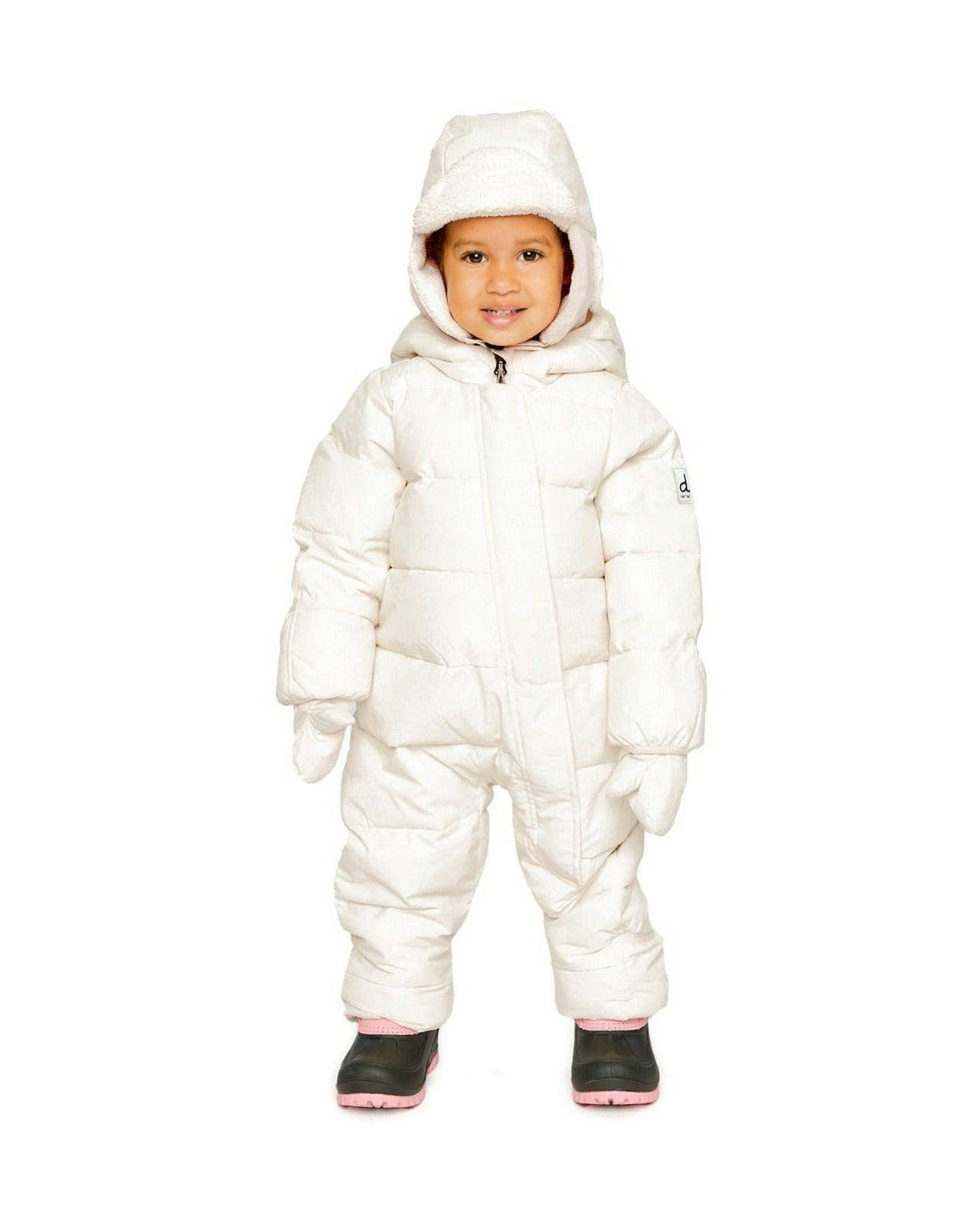 Baby Cloud One Piece Snowsuit Adapted For Car Seats Off White