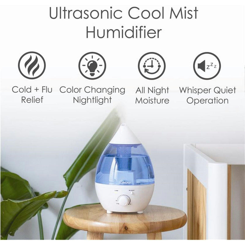 0.35 Gallon Mini-Drop Cool Mist Humidifier