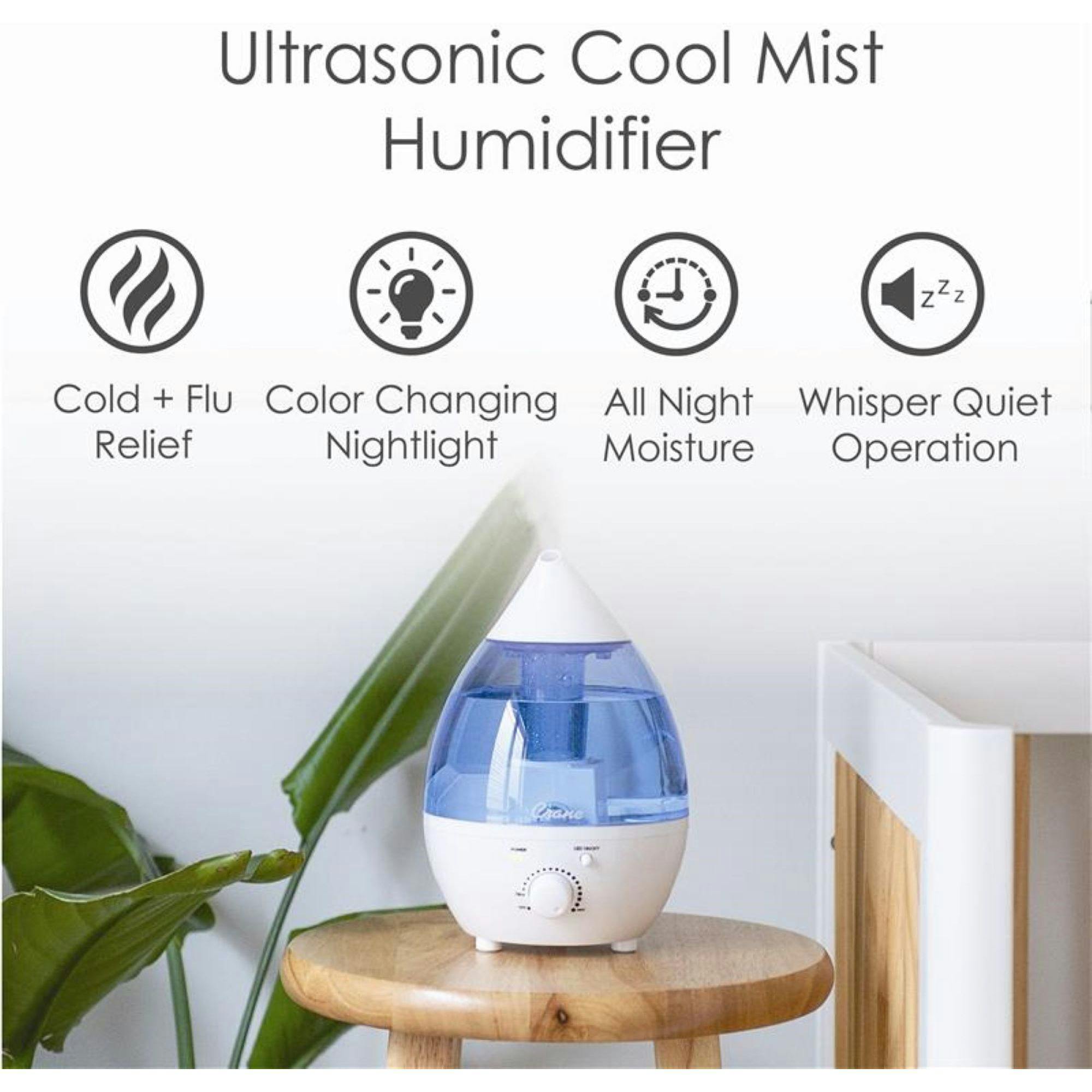 0.35 Gallon Mini-Drop Cool Mist Humidifier