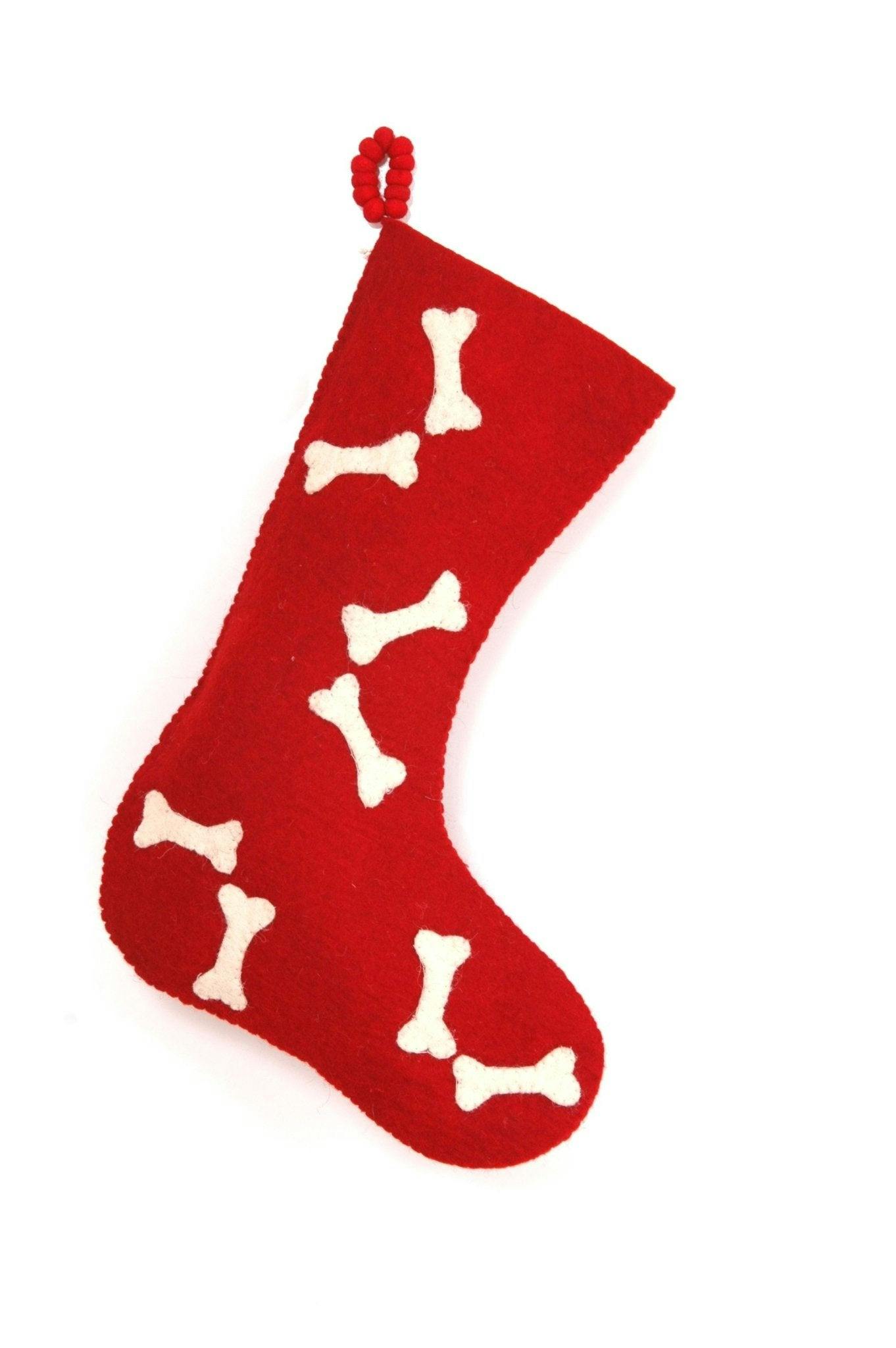 Christmas Stocking in Hand Felted Wool