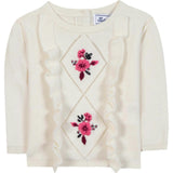 TARTINE ET CHOCOLAT FLOWER SWEATSHIRT - NACRE AND PINK