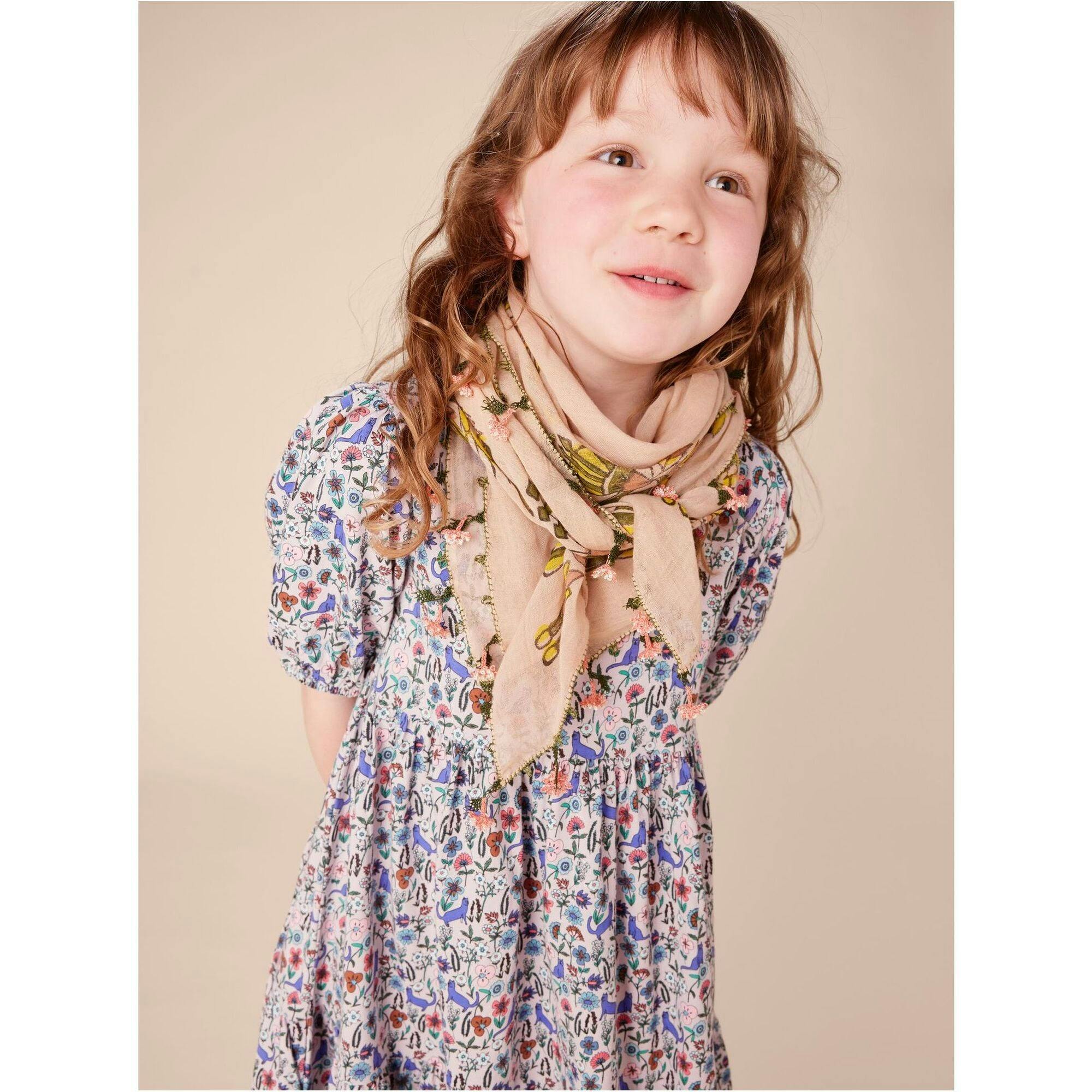 Flowy Tiered Midi Dress, Brown